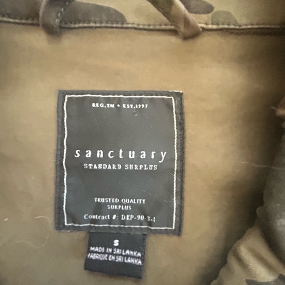 Sanctuary Standard Surplus Jacket Womens Camo Safari Boho Streetwear Zipper SZ S - Picture 7 of 9